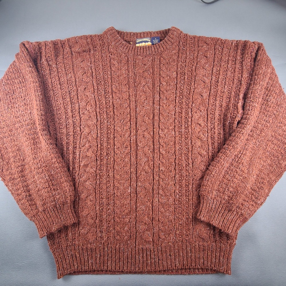 Vintage High Sierra Cable Knit Sweater Medium Cabincore Outdoors Rustic Cozy